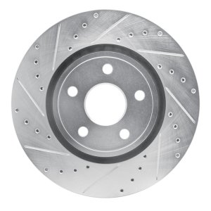 Dodge Durango Brake Rotor (1) - Front Left - R1 Concepts - Drilled & Slotted - Silver - `11-`25 Dodge Durango Brake Rotor (1) - Front Left - R1 Concepts - Drilled & Slotted - Silver - `11-`25